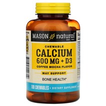 메이슨 네츄럴 츄어블 칼슘 비타민D3 600mg 100정