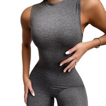스트릿의류 화이트 블랙 니트 Bodycon 점프 슈트 여성 작업복 2020 민소매 솔리드 스키니 Rompers Jump수