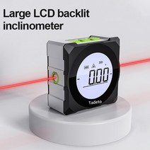 4*90° Electronic Digital Inclinometer 4 Units Switching IP54 Waterproof Angle Protractor 2 Ways Las, 한개옵션0