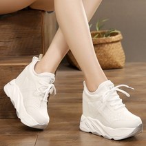 11cm 굽높은운동화 통기성 메쉬 여성키높이운동화