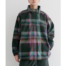 비에스래빗 비비엘 아노락 자켓 재킷 퍼플 체크 BB 비비 크림L