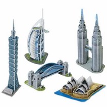 세계 유명 미니 건축물3 3D종이입체퍼즐 퍼즐 입체 뜯어만드는세상 종이 모형 3d 제작, 단품, 단품