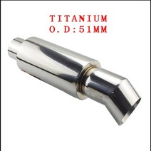 소리박 가변 가상 배기 자동차 오토바이 시스템 머플러 테일 파이프 유니버설 스테인레스 스틸 2 인치 2.5 인치 범프 로고 자동 액세서리 머플러, 실버 51mm