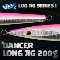 낚시왕국 최강메탈 댄서 롱지그 DANCER LONG JIG 200g, D-08 레드메탈제브라