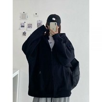 HOUZHOU 하라주쿠 베이직 그레이 집업 후드 스웨터 여성용 한국 패션 오버사이즈 캐주얼 솔리드 블랙 Kpop 가을 탑