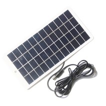 10W USB 태양 전지판 12V 고성능 폴리 실리콘 단위 야영을 위한 전지를 가진 방수 태양열 충전기