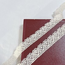 면 레이스 리본 토숀 레이스 18mm 내츄럴