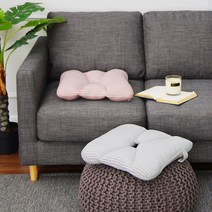 [하라홈] 메모리폼 벨로아 자세교정 사각 도넛방석, 색상:01.그레이