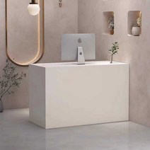 안내포스기 테이블 미니 데스크 안내데스크 안내 현금, 크림색 80x50x100cm