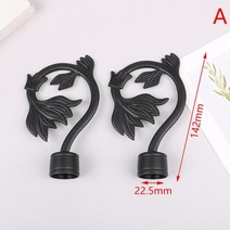 단창 샷시보수 커튼 장식 폴/로드 피니얼 엔드 헤드 캡직경 1 쌍 액세서리 로드 키트 창 22mm/28mm