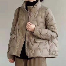 순이들 여성 경량 블럭 숏패딩
