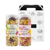 혼합견과 2종 선물세트(그린 리얼칩+레드 리얼칩), 1개, 480g+530g
