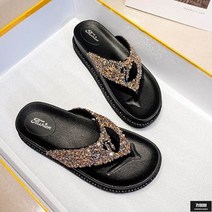 가바바 여성 쪼리 반짝반짝 백조가 살아 있는 듯한 신발 G60963