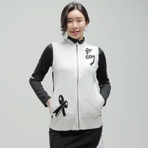 제이투제이 예쁜골프웨어 GQ 여성 리본 집업 니트조끼 라운딩코디