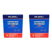 닥터아돌 코퍼 비헴철 임산부 철분제 여성 청소년 800mg 철분, 60정, 2개