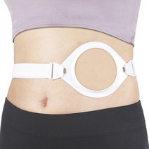 Stoma 지원 밴드 벨트 남성용 Ileostomy 복부 바인더, 01 White