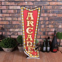 나래바 네온사인 무선 LED전광판 만들기 미니간판 호프집 카페 레트로 감성 간판 벽장식, BR532 25*5*68cm