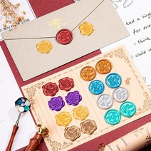 SEALING STAMP 실링 왁스 청첩장 초대장 스티커 1P, 5실링스티커-위드러브
