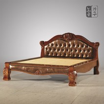 노송가구 룻 생황토 전통한지 원목 흙침대 퀸(Q), 전통한지(Q)