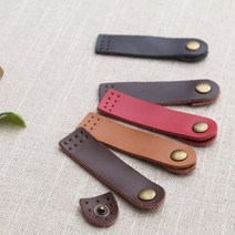 짱패브릭 (좌우1쌍) 천연가죽 사시꼬미 여밈단추-라운드-6color, 카멜
