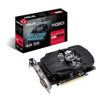 ASUS Phoenix AMD Radeon RX 550 그래픽 카드 PCIe 3.0 4GB DR5 메모리 HDMI DisplayPort DVI D FreeSync IP5X 방진 듀