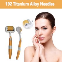 DR Derma 롤러 티타늄 팁 0.3mm 0.25mm 0.2mm 티타늄 Mesoroller 바디 페이스 트리트먼트 마이크로 바늘 Mezoroller Dermaroller|Fa, 1개, Golden 0.30MM, 단일