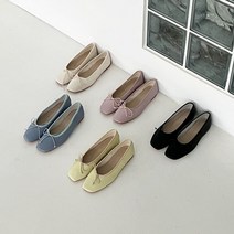 말랑말랑 발레리나 리본 플랫슈즈 단화1cm SM-RA08 스퀘어 데일리 신발 사각코