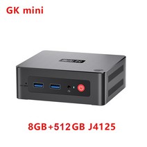 소형PC 미니PC 산업용미니PC Beelink-미니 S GK 미니 인텔 셀러론 J4125 N5095 윈도우즈 11 PC DDR4 8GB 2, 03 UK, 03 8GB 512GB J4125