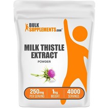 BULKSUPPLEMENTS.COM 밀크 씨슬 추출물 파우더 - 간 건강을 위한 허브 추출물 밀크 씨슬 보충제 - 1회 제공량당 실리마린 밀크 씨슬 250mg 글루텐 프리 (5, 35.30 Ounce (Pack of 1)