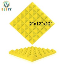 음향사운드디퓨저 방음 판넬 방음재 흡음 베이스트랩 스피커흡음판 103716, High Density_24 Pcs, JZT-Yellow