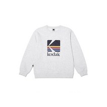 [코닥어패럴] 레인보우 맨투맨 키즈 WHITE MELANGE