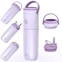 BOTTLE Insulated Water Bottle for Sports with Straw2 lids18oz 3IN1 Bottles Slim Can Coolers and Kids, purple