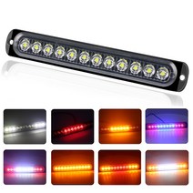 12 LED 스트로브 조명 비상 오렌지 깜박이 라이트 황색 앰버 경고등 자동 drl용 스코프, 05 red blue red