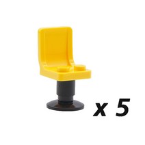 중국레고 호환 도시 MOC 벽돌 부품 빌딩 블록 장교 가구 액세서리 키트 DIY 완구 노트북 컴퓨터 컵 전화 가, 07 5pcs yellow chair