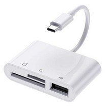 카드리더기 usb sd card TISHRIC 3 in 1 Type-c 카드 리더 TF SD USB iPad 케이블 액세서, Type-c Card Reader