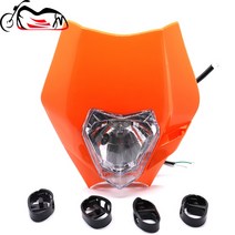 헤드 라이트 어셈블리 램프 마스크 스즈키 DRZ 400/S/SM/E DR200S 2001-2020 19 오토바이 액세서리, 02 Orange