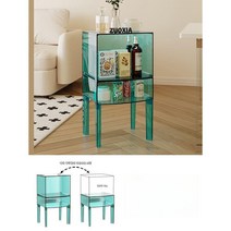 투명아크릴 협탁 탁자 인테리어 거실 침실, 차려 입다, 그린87.5CM