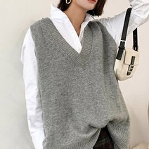 0 velys 부드러운 터치감을 자랑하는 옆트임 니트 베스트 CST1530