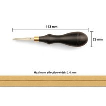 가죽 도구 그루버 스카이빙 트렌칭 장치 수공예 작업 지갑 주름 접이식 라인, Size 1