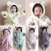 (당일발송)겨울 베이비 귀욤 후리스 보송 아기 방한복 곰슈트 돌전 돌후 신생아 출산선물 아기선물 내새끼들 아기외출복