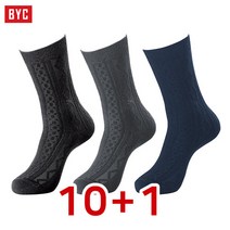 [10+1] BYC 남성 고급 자수 양말 세트 SMS1013 (3매입) - 남자양말 장목양말 고급양말 신사 정장