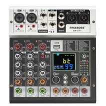 사운드 믹서 믹싱 FREEBOSS 4 채널 믹싱 콘솔 개별 99 이펙트 5.0 블루투스 사운드 오디오 믹서 USB PC, 01 AM-UT1-EU