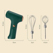 베이킹핸드믹서 교반 미니 전동 무선 머랭 소형 가정용 거품기 음식 푸드 믹싱기 Mini Electric Egg Beater, 02 Green