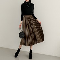 시크루즈 호엔 벨벳 플리츠 밴딩 스커트_BDSS136