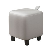 사각 소파 사각 손잡이 스툴 쇼파 인조가죽 사각 1인용 큐브릭 벽소파, 그레이