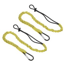 PATIKIL 스냅 후크가 있는 공구 랜야드 낙하 방지를 위한 88.9cm(35인치) 안전 목줄 2팩 옐로우, Yellow