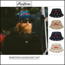 말본 골프 윈스톤 플래그 버켓 모자 버킷햇 골프모자 4컬러 WINSTON FLAG BUCKET HAT, 3.네이비