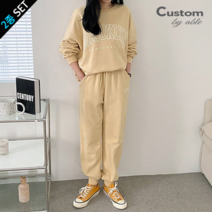 커스텀에이블_세일 한정수량/패플단독 커스텀에이블 쮸리 브루클린 맨투맨 조거팬츠 2종세트_C2201SE005A
