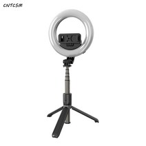 CNTCSM 5인치 LED 뷰티 보광등 핸드폰 삼각대 셀카봉 라이브 블루투스 보광 일체형 셀카봉, 밤낮이 어둡다