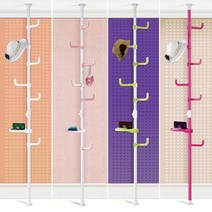 [천삼백케이] [왕자행거] 왕자 원형선반폴행거, 연핑크